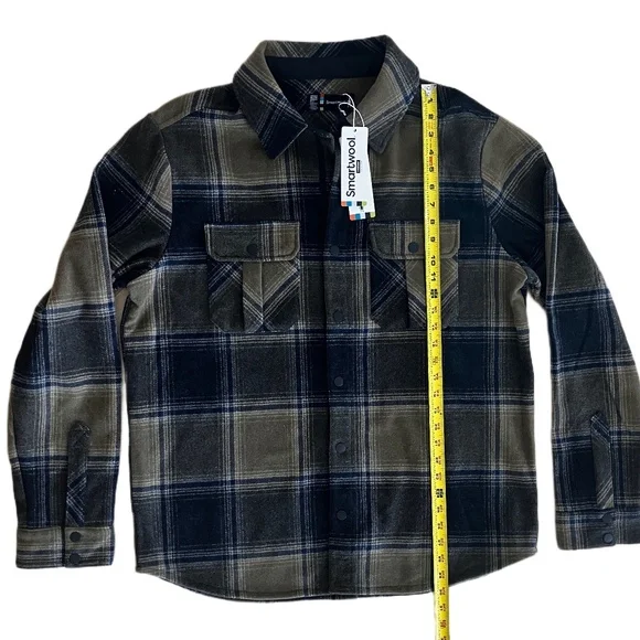 Smartwool Men's Anchor Line Shirt Jacket Winter Moss Plaid XLARGE XL NWT - Picture 4 of 12